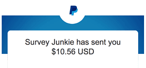 Survey Junkie payout